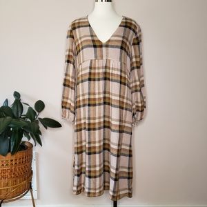 Zara • fall flannel dress